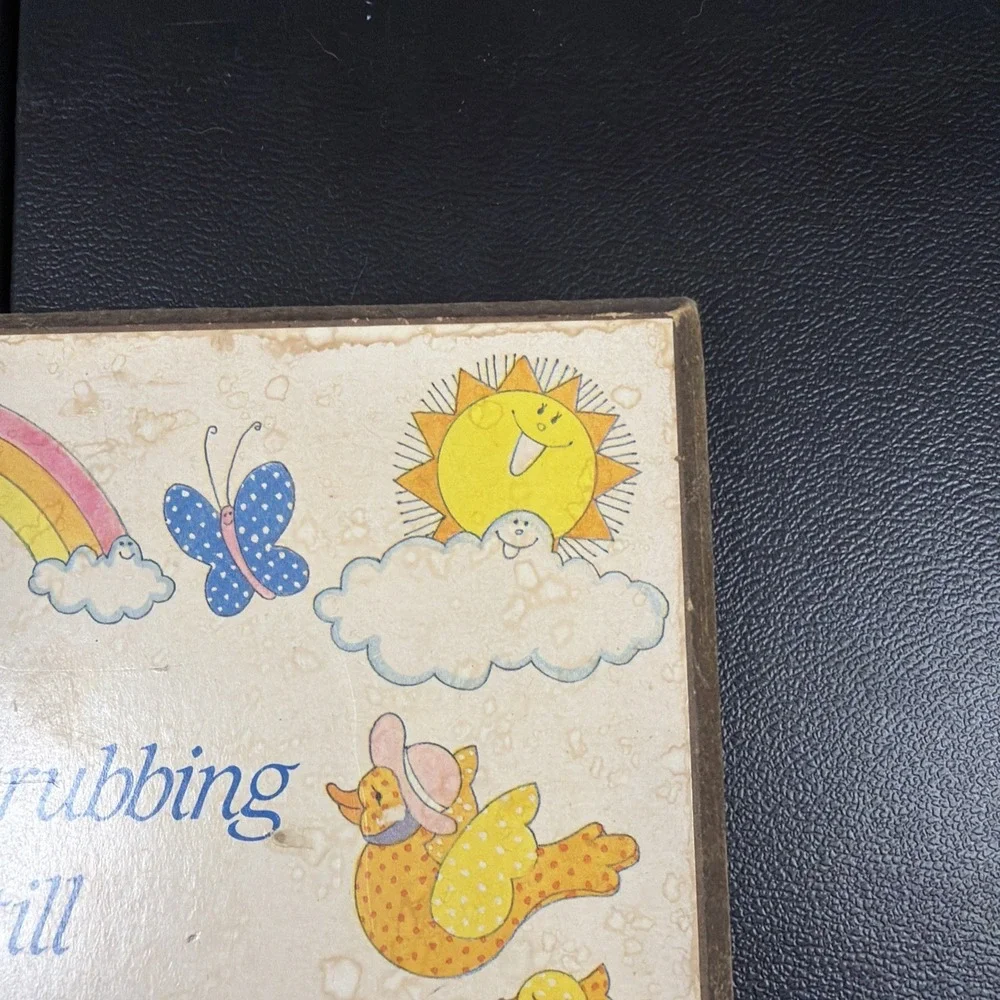 VTG Wood Nursery Decor Words Of Wisdom Cute Baby Rhymes